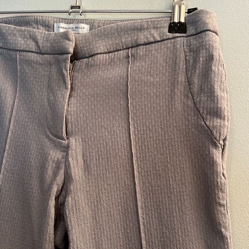 Carolina Belle Montreal Women's Gray Stretch Ankle Pant - Picture 2 of 8